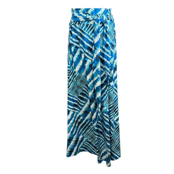 Robert Louis Blue Abstract Print Pull-On Maxi Skirt Women’s Size S - Picture 3 of 6